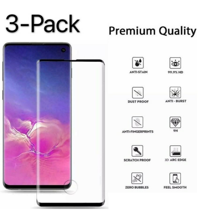 Tempered Glass 3d Camera S10 1+2-Pack] Galaxy S10 Privacy Tempered