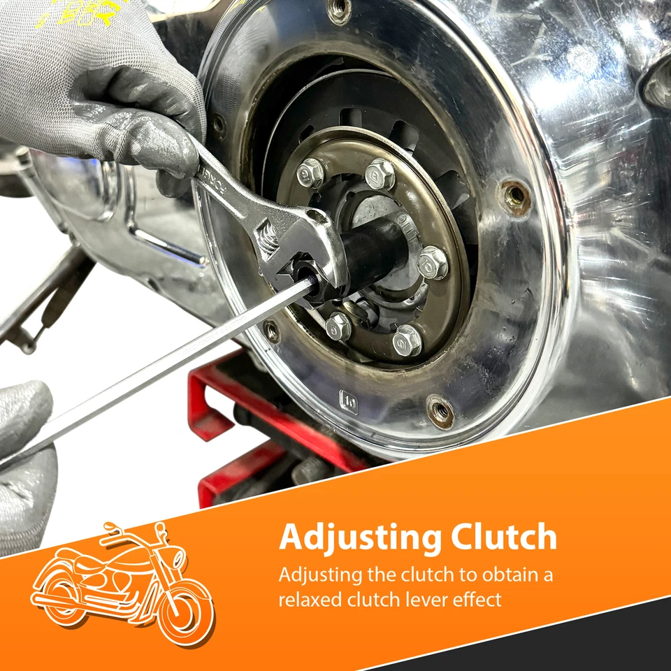 Herramienta de tuerca ajustadora de embrague para llave Harley Davidson Softail Dyna Big Twin 11/16" Foto 3 de 4