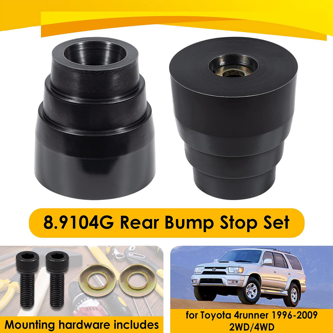 Energy Suspension 8.9104G Rear Bump Stop Set for Toyota 4runner 1996