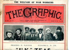 1917 Mar 10 Illustrated Graphic Newspaper British Beautifully Large WWI War Ad's