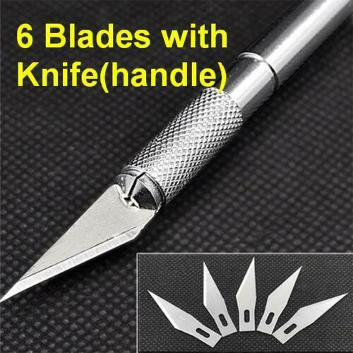 Wood Paper Cutter Metal Scalpel Blades Knife Craft Pen Knives DIY Hand  Tools