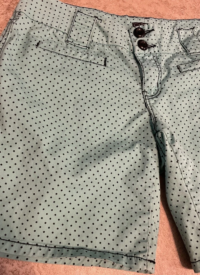 Pantalones Cortos BeBop Mujer Junior Talla 3 Verde Menta Negro Lunares Informales Playa Foto 2 de 4