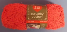 Red Heart Scrubby Cotton Yarn 3.5 oz.  145 yards Medium #4 Color: Coral  NEW