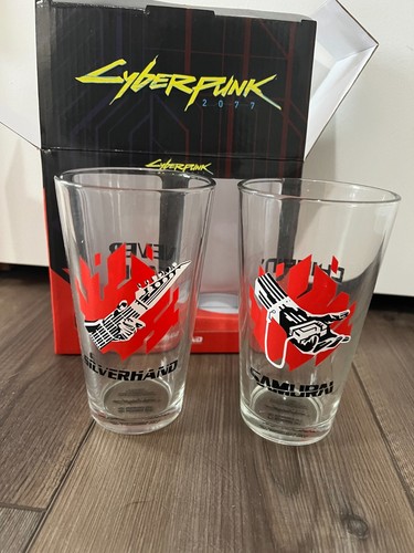 Cyberpunk 2077 Silverhand Pint Glass Set - New in Box