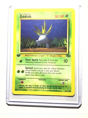 ODDISH - 58/64 - 1st Edition Jungle - Common - Pokemon Card - NM | eBay