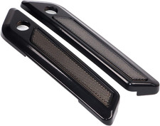 Black Saddlebag Outer Lid Hinge Latch Covers for Harley Electra Glide Street Gli