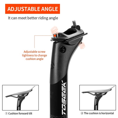 Carbon Seatpost Light Weight 27.2 31.6mm Matte Black MTB Road Bike Seat Post - Picture 9 of 19