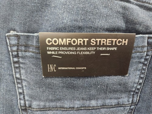 INC International Concepts Men's 34x31 Slim Straight Jeans Dark Distressed ~ NWT - Picture 11 of 13