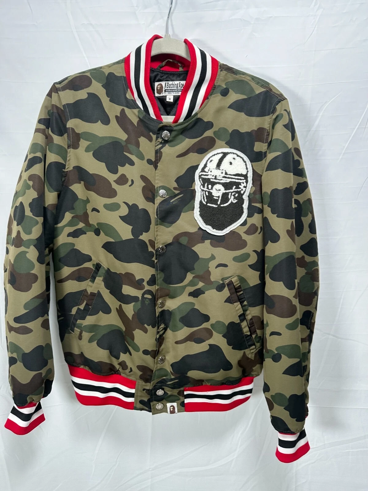 A BATHING APE (BAPE) Giacca Bomber Bape A Bathing Ape Giallo Mimetico TG M