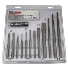 Wilde Tool K12 Punch And Chisel Set, 12-Piece (K12.NP/CC) MADE IN USA