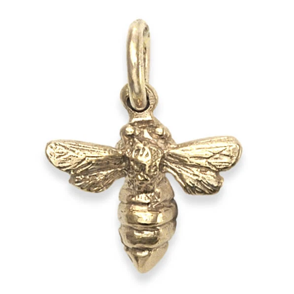 Solid gold bee charm online