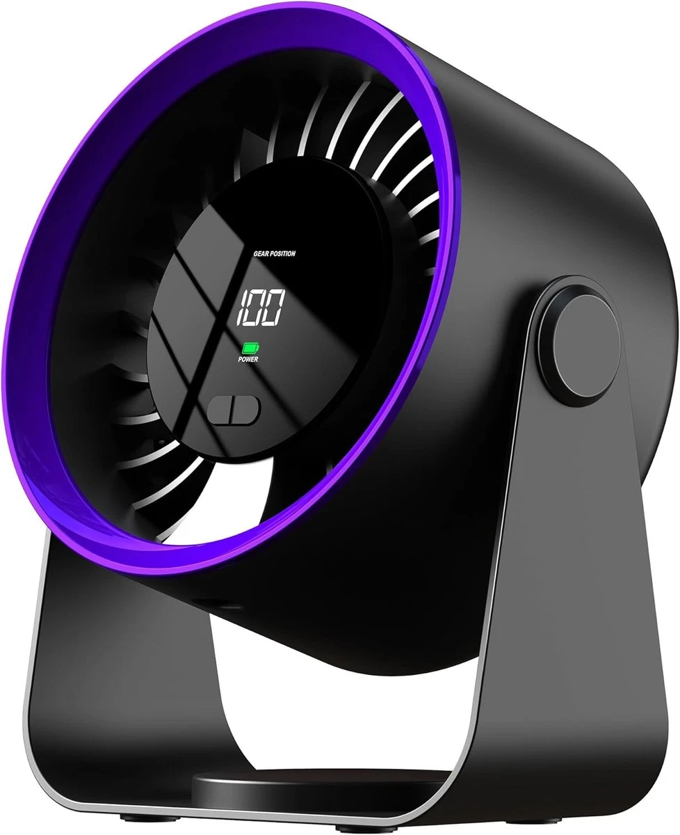 WayEee Ventilatore da Tavolo Mini Ventola Rotazione a 360°,Ventilatore Portatile Piccolo per