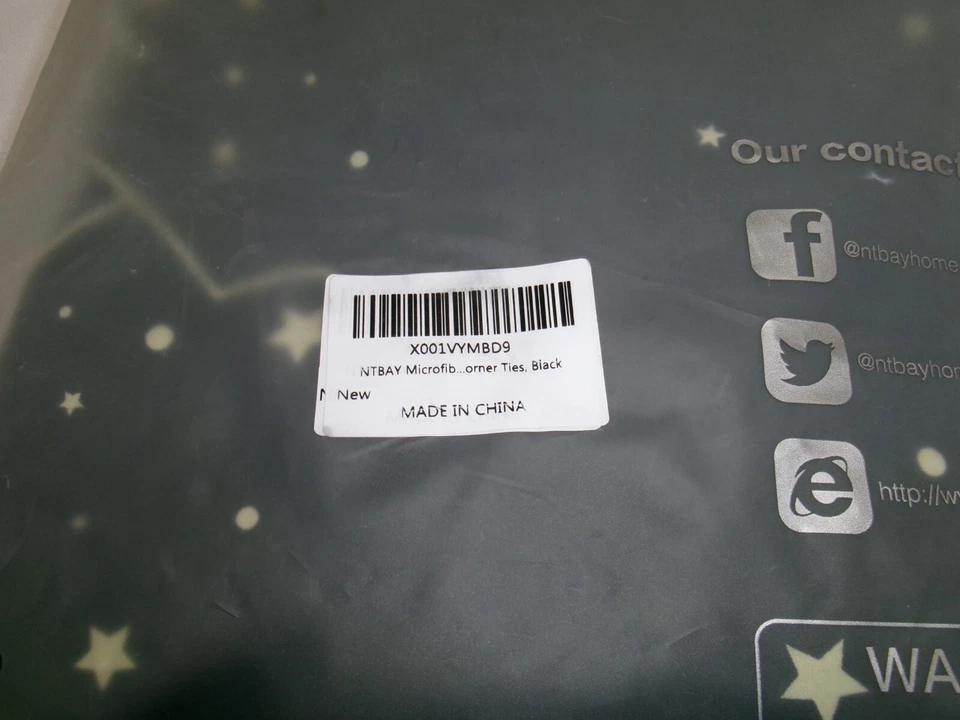 Juego de edredón NTBAY 3 piezas tamaño king constelación negro H807 Foto 4 de 4