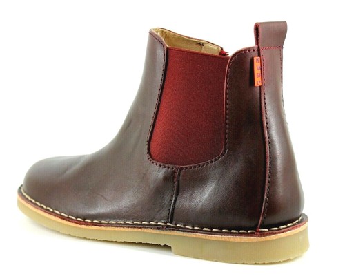 Botines Chelsea Petasil Kaz Niños Mayores Jóvenes 2.5 EU 35 Cuero Vino Cremallera - Imagen 3 de 6