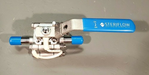 STERIFLOW STAINLESS STEEL SANITARY BALL VALVE 1/2" 1000 PSI - Picture 4 of 6