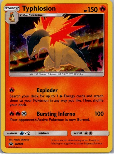 Typhlosion - SM185 Holo Promo Sun & Moon Promo Pokemon Near Mint/LP