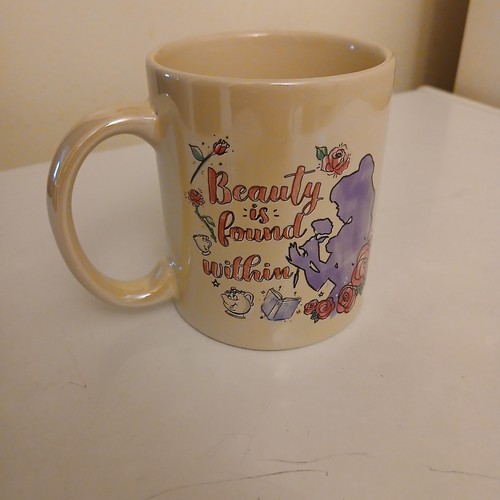 Beauty & the Beast. Belle Glossy Pearl Ceramic Disney Princess Coffee Mug - Picture 2 of 6