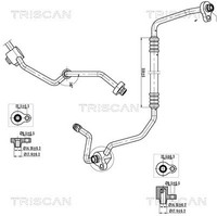Klimaleitung FÜR Ford Galaxy II (WA6), Ford S-MAX (WA6) - Triscan 9010 16009