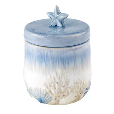 - Covered Jar, Guest Bathroom Essentials, Beach Inspired Home Decor