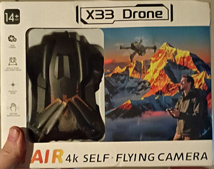 AI AIR X33 Selfie Drone with 4K HD Video Recording Self-Flying Camera