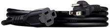 Amazon Basics 3 Prong Extension Cord Outlet Extender 13 Amps 125V 6ft Black