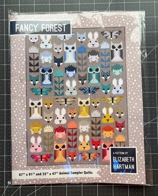Elizabeth Hartman Fancy Forest Animal Sampler QuiltF 2 Sizes Pattern Book