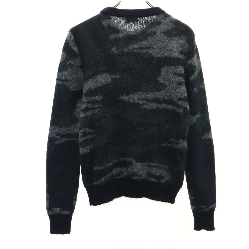 Maglione uomo SAINT LAURENT misto mohair modello mimetico manica lunga comando