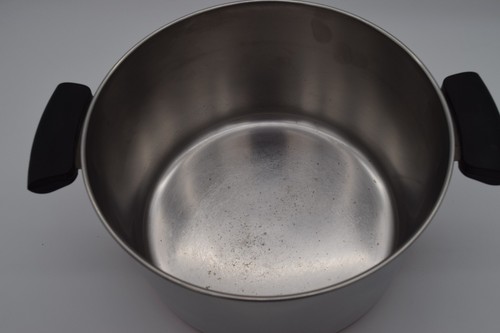 REVERE WARE COPPER BOTTOM 1801 DOUBLE RING 6 QUART STOCK POT & LID - Picture 4 of 16