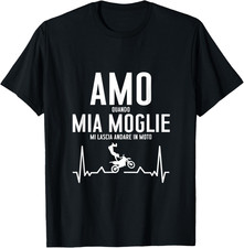 Uomo Io Amo Mia Moglie - Divertente Moto Accessori Motocross Maglietta