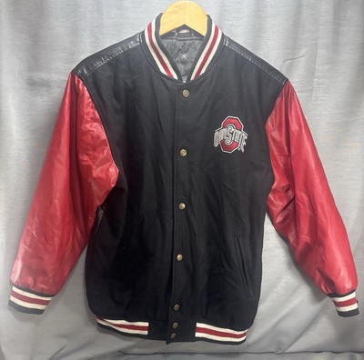 Vintage Steve Barrys Ohio State Buckeyes Jacket Mens Varsity Leather  Small OSU