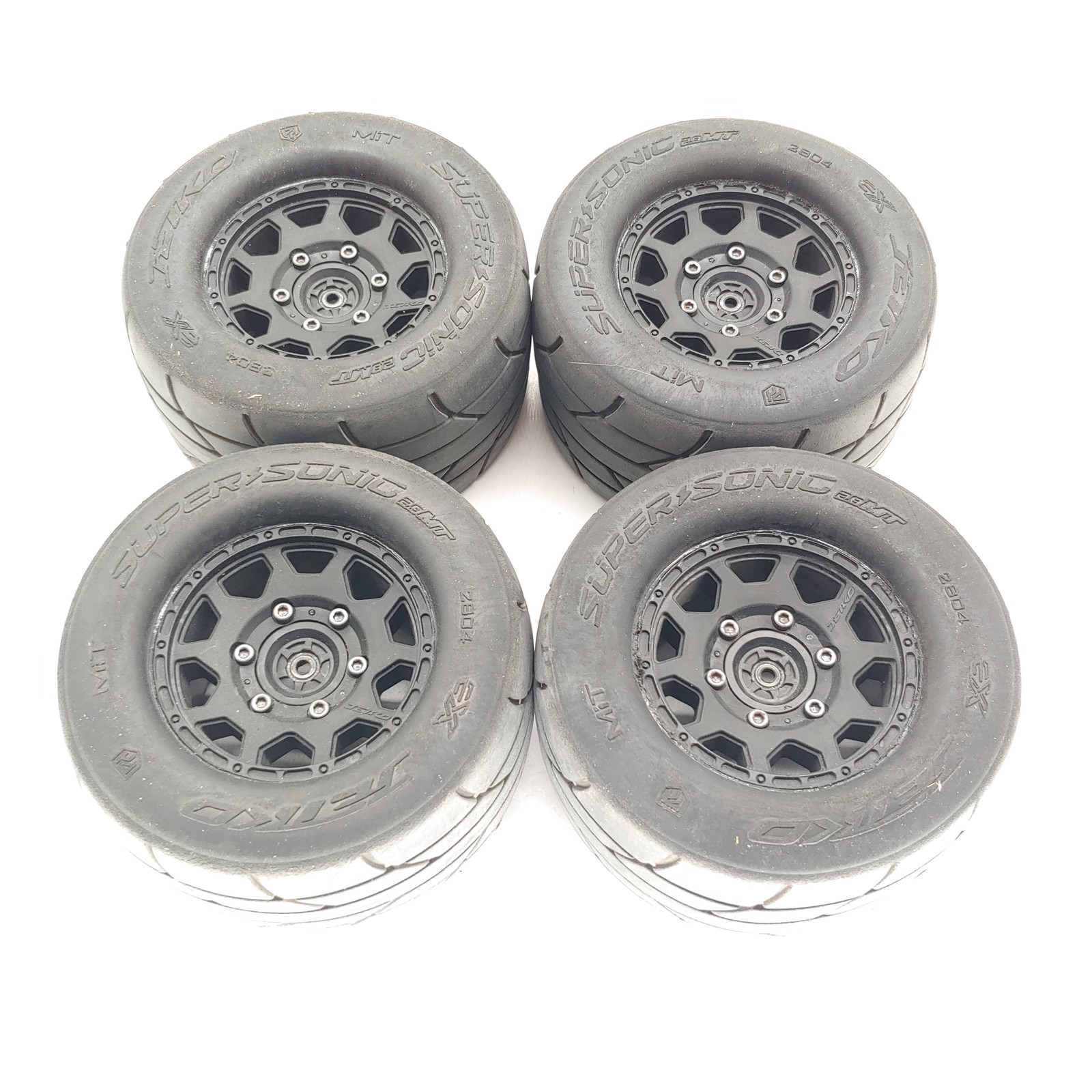 4x Jetko Supersonic 2.8 MT 1/10 Monster Truck Tires on 12mm 