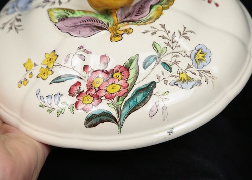 Antico SOLO COPERCHIO Copeland Spode Gainsborough 7 7/8” diam tondo verdura? - Foto 8 di 8