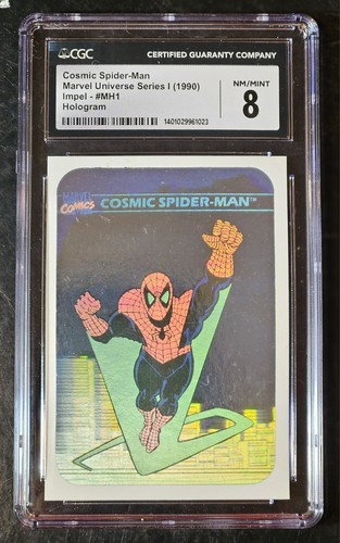 1990 Impel Marvel Universe Cosmic Spider-Man Hologram CGC 8 NM/Mint #MH1