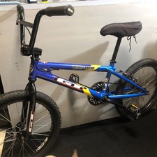 Vintage GT Interceptor BMX 20” Bicycle Bike Blue Yellow Origional Parts Nice