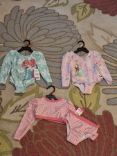 NWT Lot Of 3 Walmart Toddler Girl's Swimsuits Size 2T, 42 Value