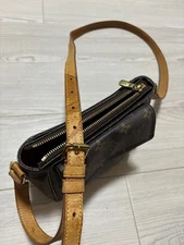 Louis Vuitton Viva Cite PM Monogram Canvas Brown Gold Metal LV Logo Shoulder