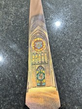 NOS VINTAGE PHOTO NECK TIE / COLOR PHOTO - CATHEDRAL WINDOW - NEVER WORN