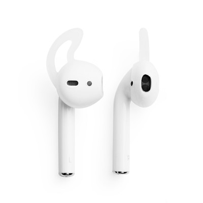1 Pair Ear Hooks Silicone Skin Case Cover for AirPods Headphones Clear