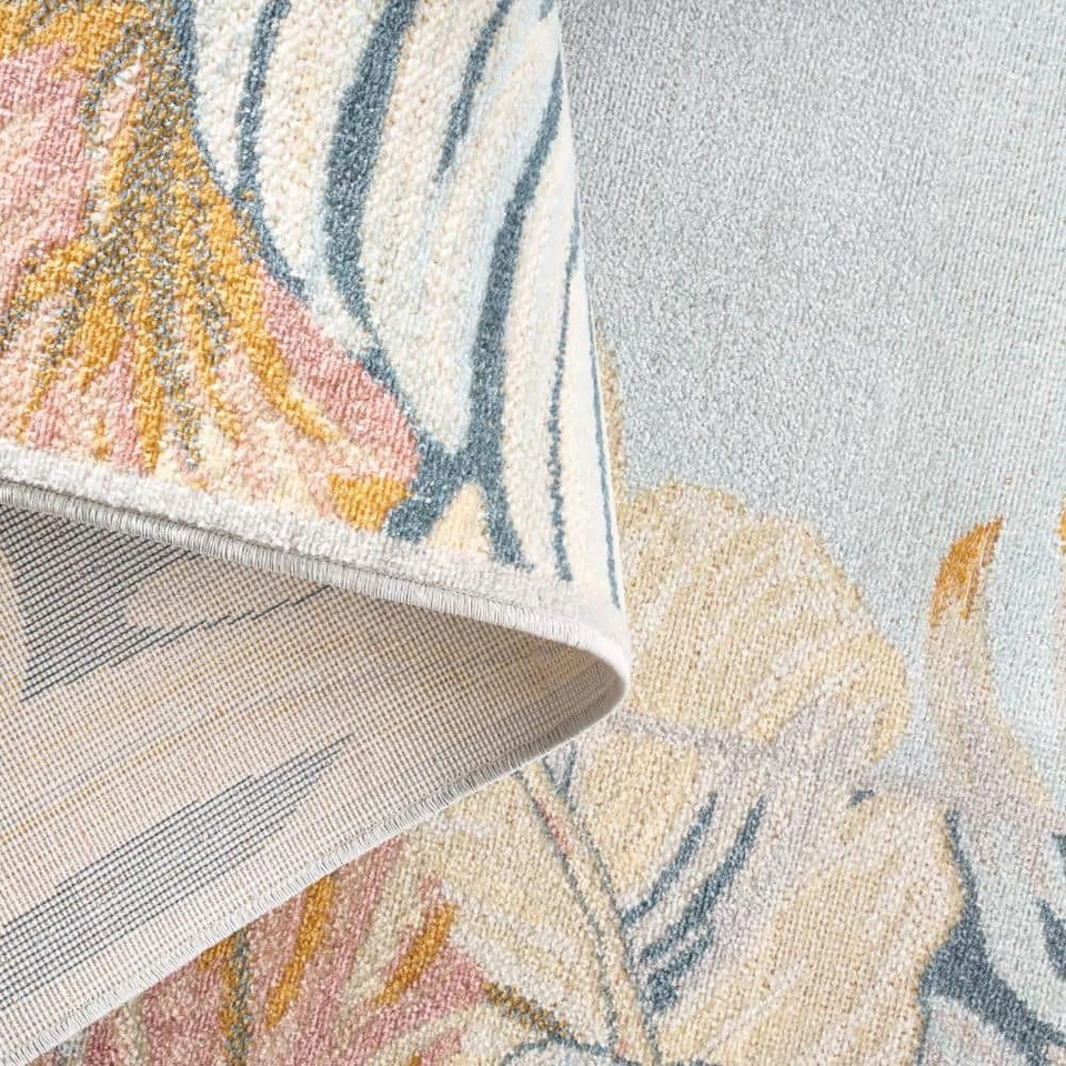 Tommy Bahama Bimini Blooming Border Azul/Gris 8 ft x 10 ft Interior Exterior Área Foto 4 de 4