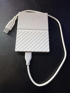 Western Digital My Passport 1TB Portable External Hard Drive (White) – Used