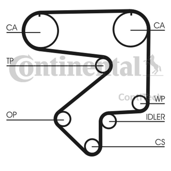 Continental Ctam Zahnriemen CT783 FüR Celica 178 Toyota Carina MR2 2 Liftback 6-image