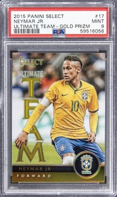 2015 PANINI SELECT ULTIMATE TEAM GOLD PRIZM #17 NEYMAR JR. 2/10
