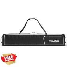 Athletico Padded Rolling Double Ski Bag with Wheels for Travel