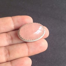 Natural Rose Quartz 925 Sterling Silver Handmade Fine Ring All Size Available