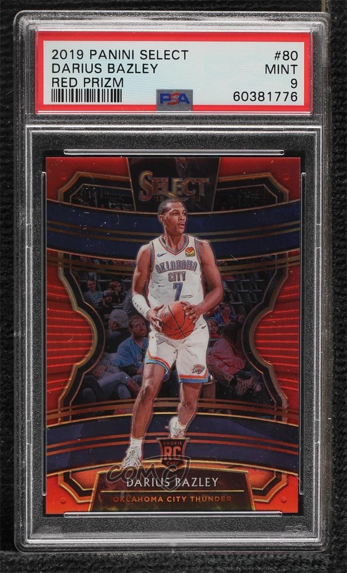 2019 Select Concourse Red Prizm /199 Darius Bazley #80 PSA 9 MINT Rookie RC 2l4