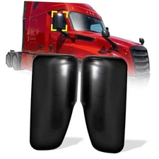  Black Door Mirror Covers for Freightliner Cascadia 2018-2021 A Pair (Black)