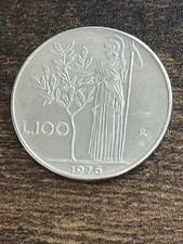 1976 Italy Italian 100 Lire Beautiful Actual Coin TC1391*