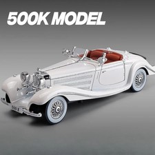 1/32 Scale Vintage Mercedes 500k Diecast with Pullback Feature