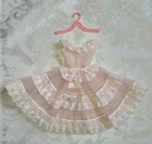 Vintage 50s - 60s Barbie Plantation Belle Dress #966 Pink with Lace NICE!