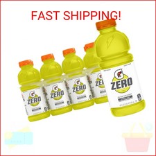 Gatorade Zero Sugar Thirst Quencher Sports Drinks, Lemon-Lime, 20 Ounce Bottles